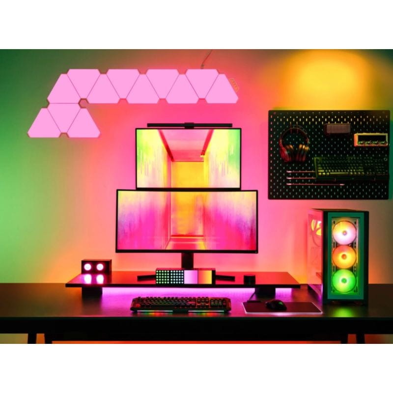 Decoración sobre pared con los Paneles LED RGB inteligentes Yeelight YLFWD-012