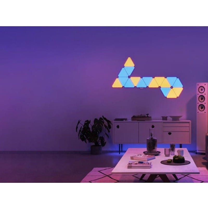 Iluminación con los Paneles LED RGB inteligentes Yeelight YLFWD-012 sobre un mueble