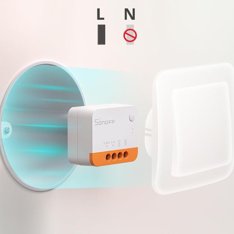 Sonoff ZBMINIL2 - Relé inteligente Zigbee de 2 Vías sin necesidad de cable neutro