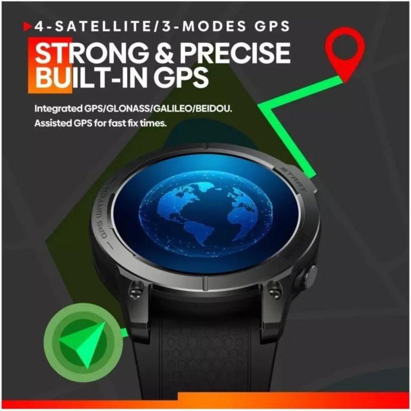 Zeblaze Stratos 3 Pro Preto com modos de satélite e GPS optimizados