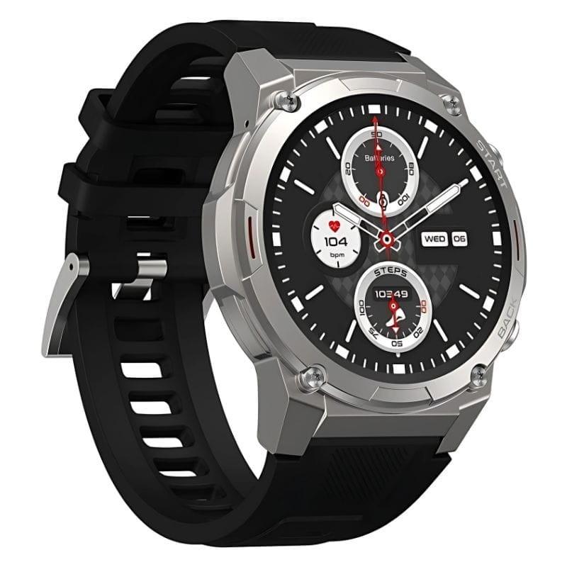 Perspetiva correta do Zeblaze Vibe 7 Pro Silver