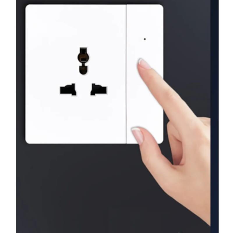 Zemismart Tuya Zigbee Universal 16A Branco - Plugue Inteligente com Botão Lateral