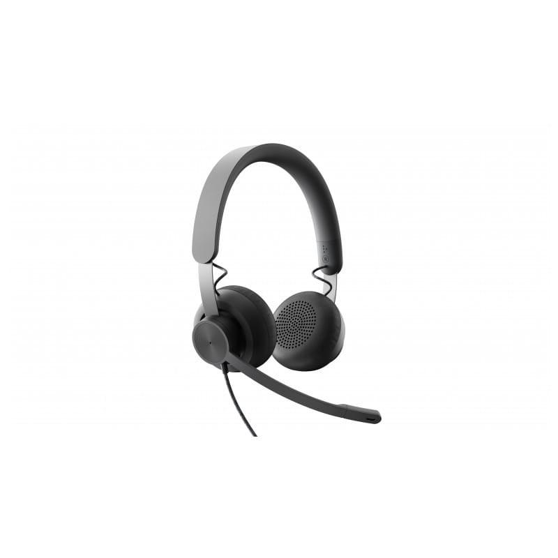 Logitech Zone Grafito - Auriculares PC vista lateral con micrófono