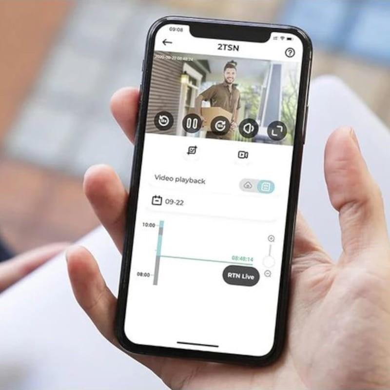 Aplicación de ZOSI C289 3MPx FullHD WiFi P/T IP66 IA Blanco + Tarjeta microSD 32GB - Cámara de seguridad IP