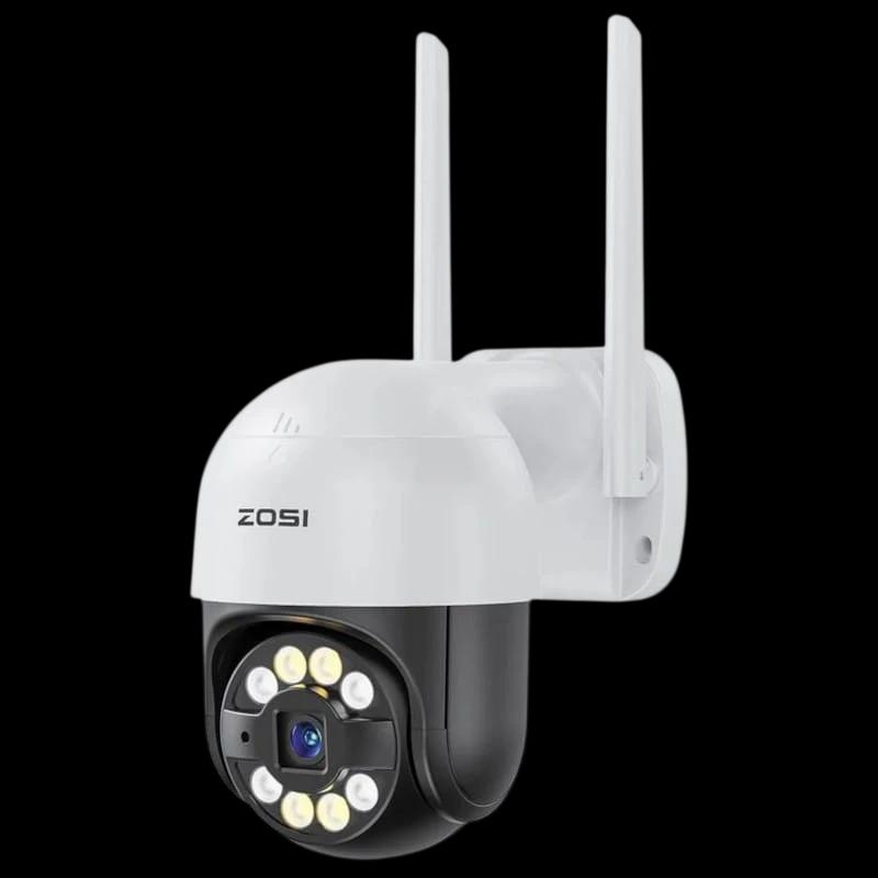 ZOSI C289 3MPx FullHD WiFi P/T IP66 IA Blanco + Tarjeta microSD 32GB - Cámara de seguridad IP