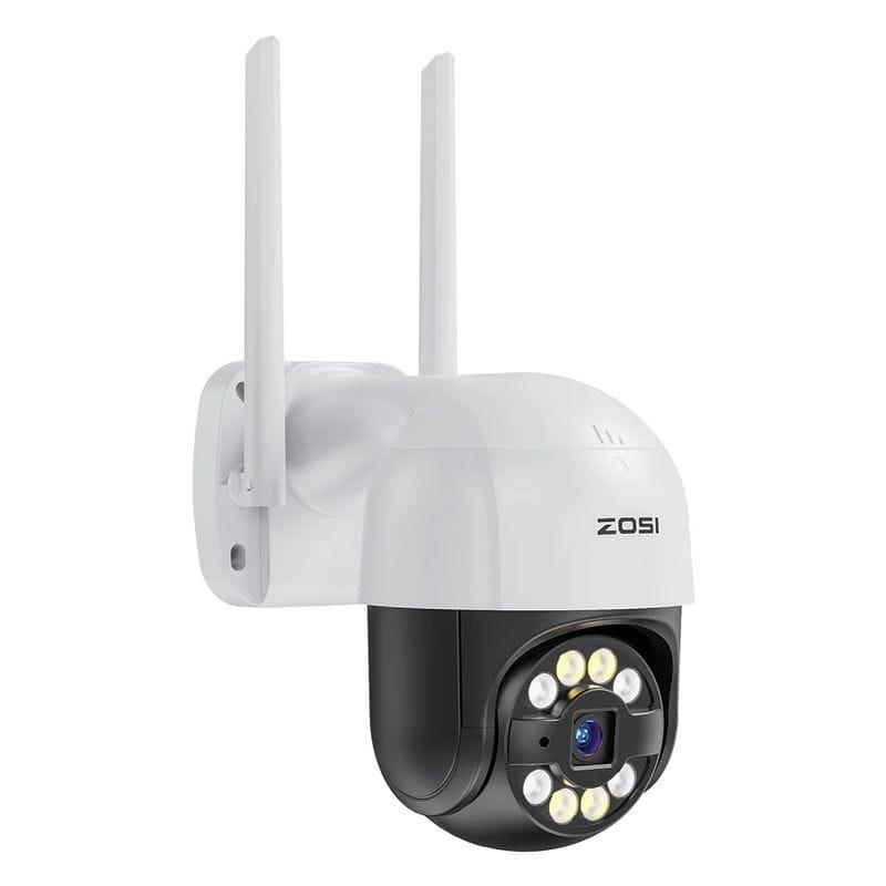 Lente de ZOSI C289 3MPx FullHD WiFi P/T IP66 IA Blanco + Tarjeta microSD 32GB - Cámara de seguridad IP
