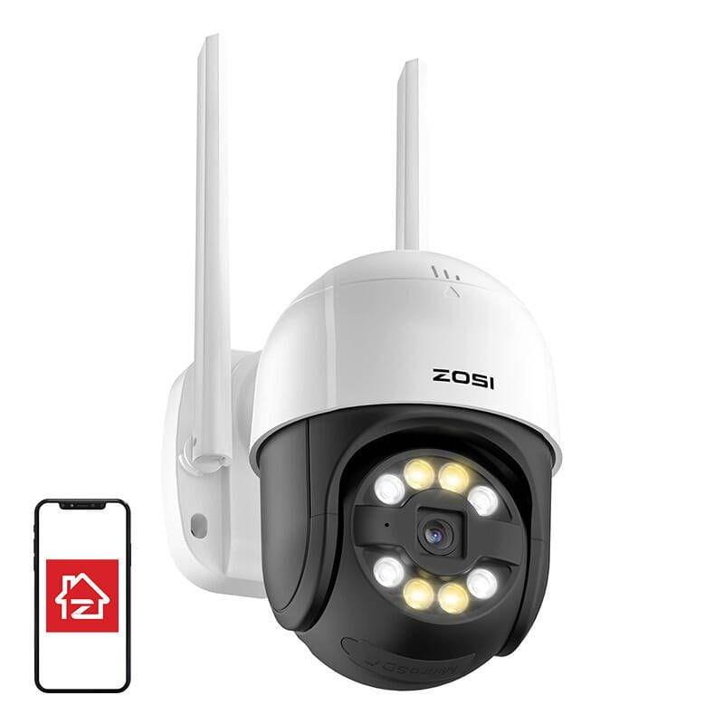 APP de ZOSI C289 3MPx FullHD WiFi P/T IP66 IA Blanco + Tarjeta microSD 32GB - Cámara de seguridad IP