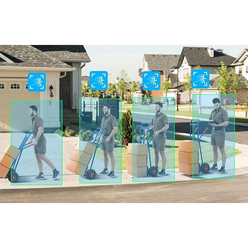 Detección de ZOSI C289 3MPx FullHD WiFi P/T IP66 IA Blanco + Tarjeta microSD 32GB - Cámara de seguridad IP