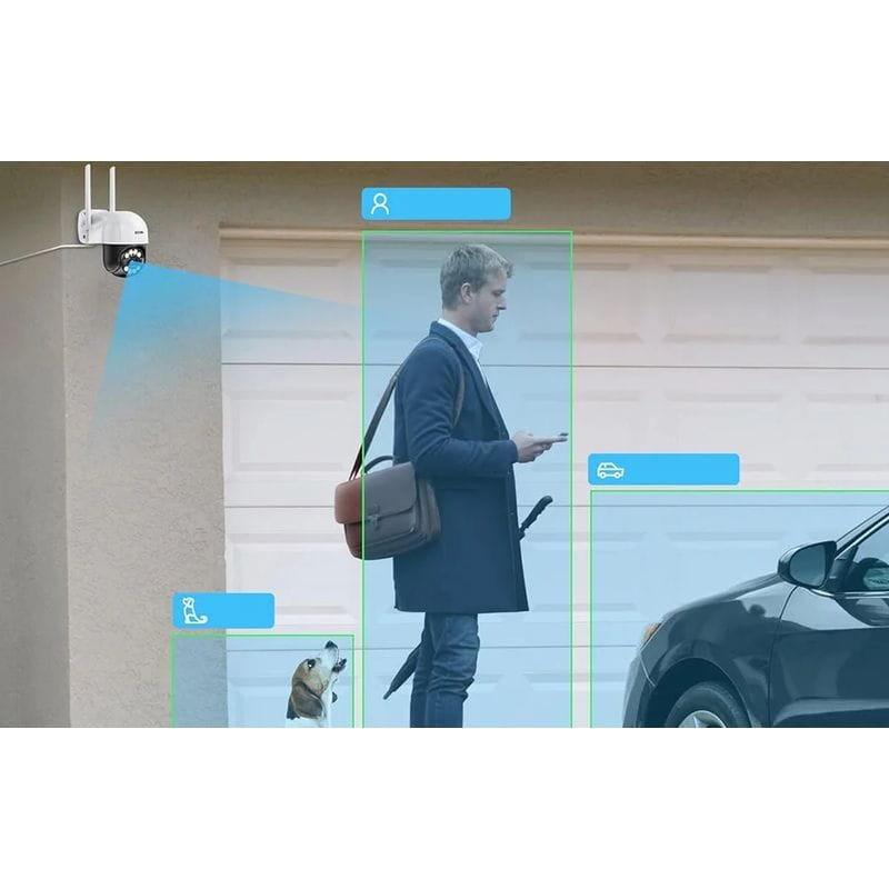Seguimiento de ZOSI C289 3MPx FullHD WiFi P/T IP66 IA Blanco + Tarjeta microSD 32GB - Cámara de seguridad IP