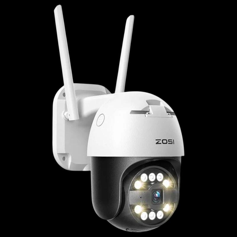 ZOSI C296 5MP 3K WiFi P/T PoE IP66 Branco + Cartão microSD 32GB - Câmara de segurança IP