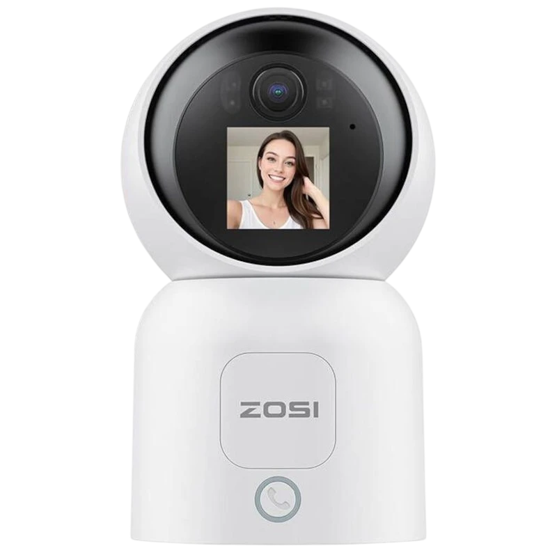 ZOSI C519M 4 MPx 2.5K P/T Dual WiFi Deteção de Movimento Ecrã Branco - Câmara de segurança IP