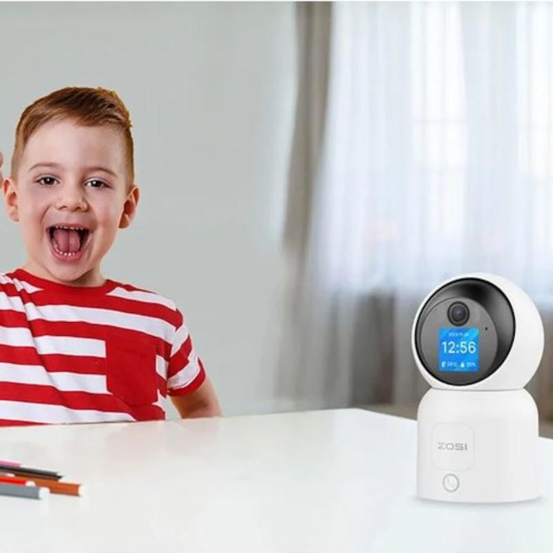 Détection de ZOSI C519M 4 MPx 2.5K P/T WiFi Double Détection de Mouvement Écran Blanc - Caméra de sécurité IP