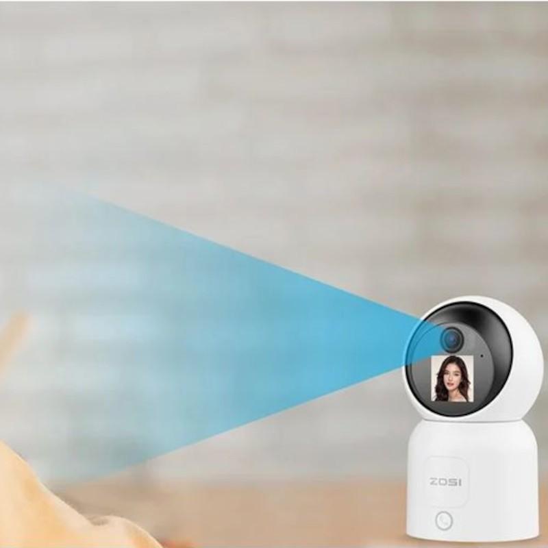 Audio de ZOSI C519M 4 MPx 2.5K P/T WiFi Double Détection de Mouvement Écran Blanc - Caméra de sécurité IP