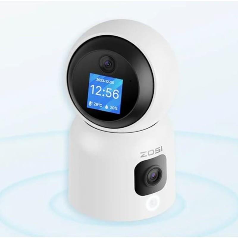 Câmera de ZOSI C528M 6MPx 2K Dual P/T WiFi 5G Áudio bidirecional Detecção Branco - Câmara de segurança IP