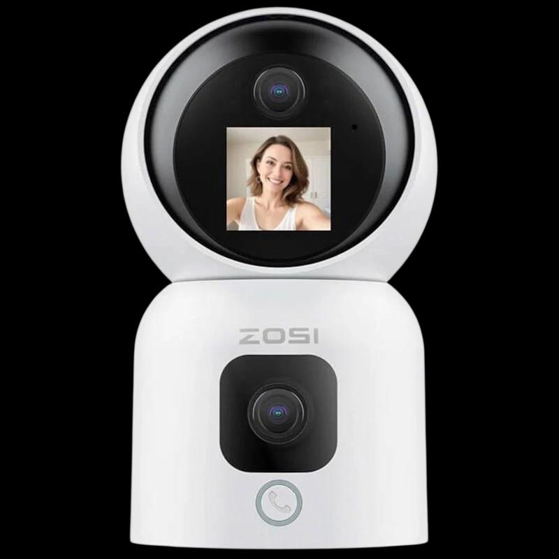 ZOSI C528M 6MPx 2K Dual P/T WiFi 5G Áudio bidirecional Detecção Branco - Câmara de segurança IP
