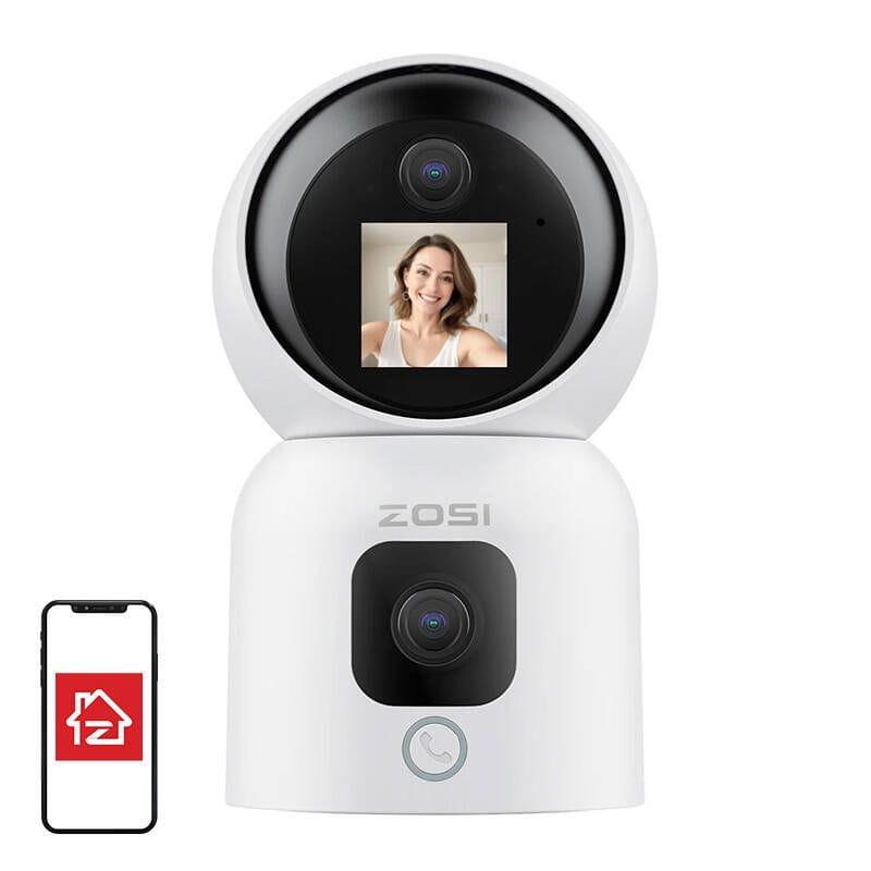 APP de ZOSI C528M 6MPx 2K Dual P/T WiFi 5G Áudio bidirecional Detecção Branco - Câmara de segurança IP