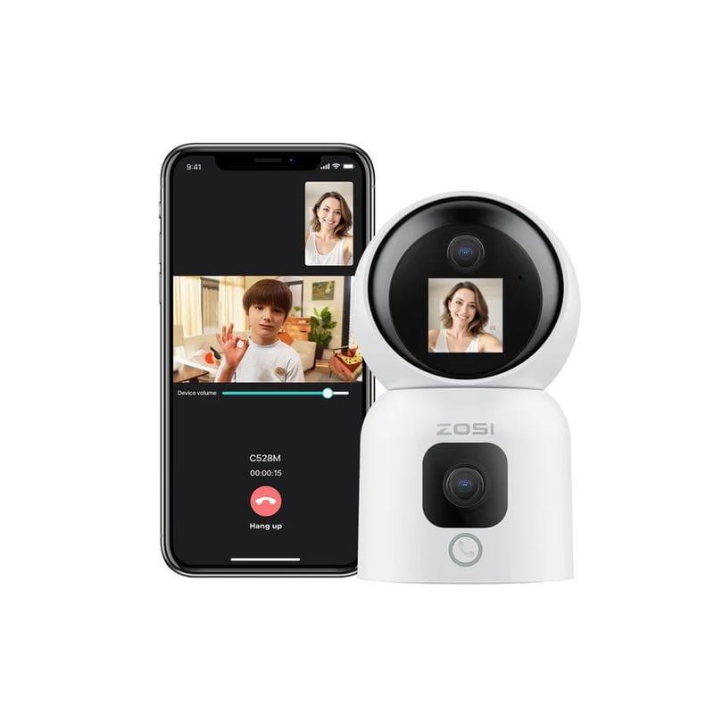 Smartphone de ZOSI C528M 6MPx 2K Dual P/T WiFi 5G Áudio bidirecional Detecção Branco - Câmara de segurança IP