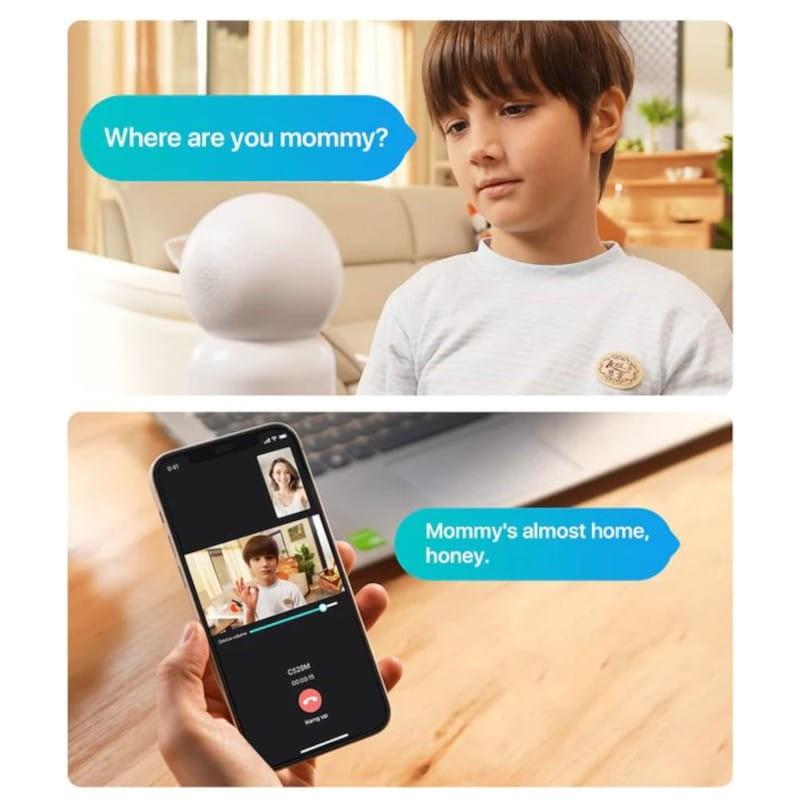 Áudio de ZOSI C528M 6MPx 2K Dual P/T WiFi 5G Áudio bidirecional Detecção Branco - Câmara de segurança IP