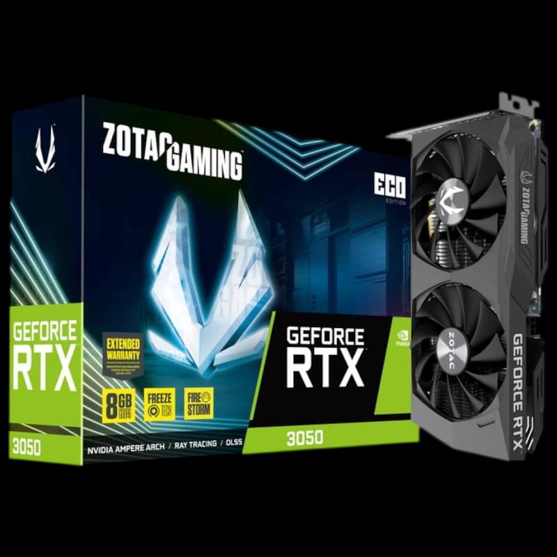 Zotac Gaming GeForce NVIDIA RTX 3050 Eco 8GB GDDR6 Negro - Tarjeta Gráfica