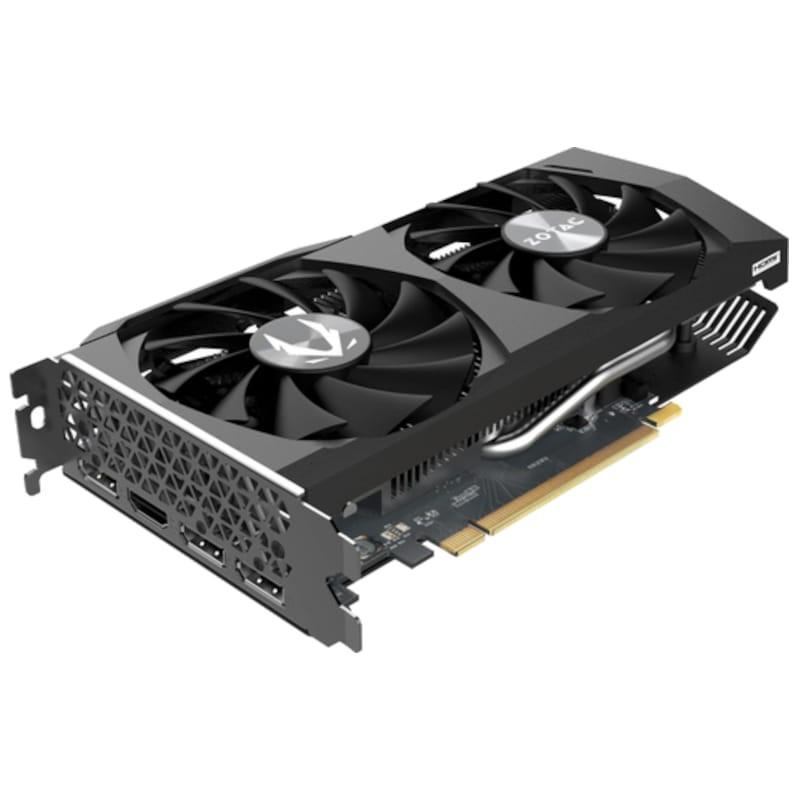 Zotac Gaming GeForce NVIDIA RTX 3050 Eco 8GB GDDR6 Negro - Tarjeta Gráfica Vista Superior y de las Conexiones