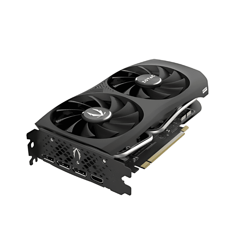 Perspectiva de la Tarjeta gráfica Zotac GeForce RTX 4060 Ti Dual NVIDIA 8 GB GDDR6