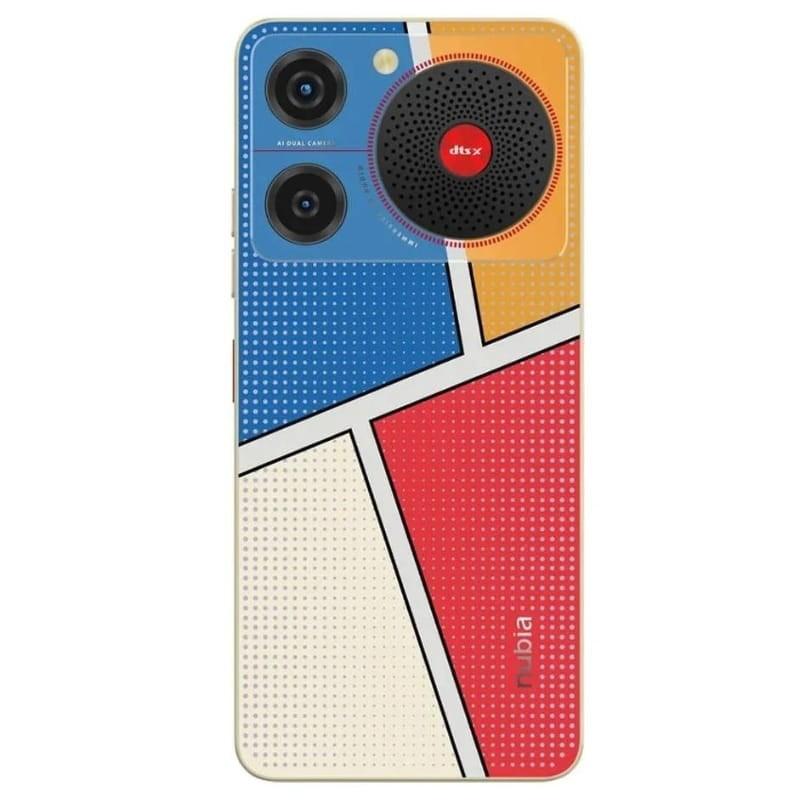 ZTE Nubia Music Pop Art 4GB/128GB Azul/Vermelho - Telemóvel - vista traseira