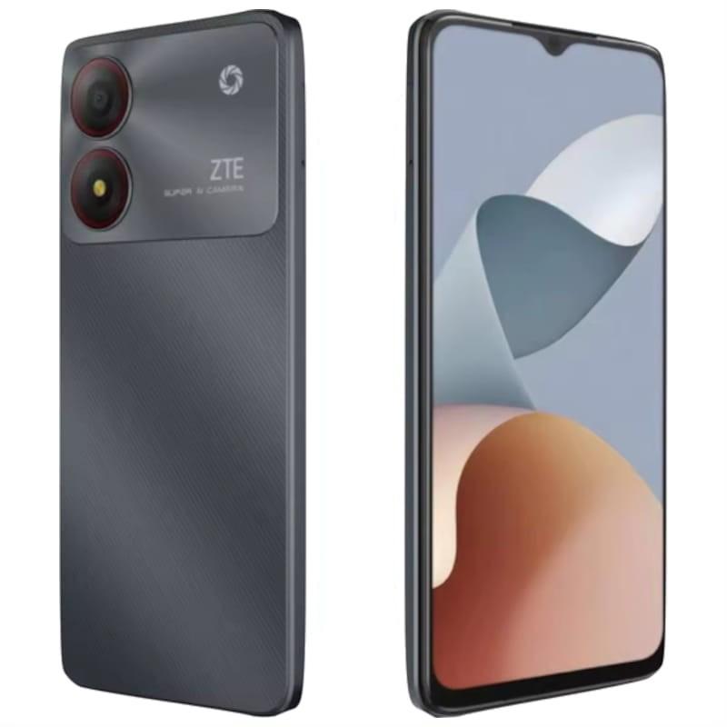 ZTE Blade A34 4GB/64GB Preto - Telemóvel Vista frontal e traseira